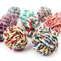 Manufacture Wholesale Custom Interactive Durable Dog Cotton Rope Chew Ball Toys