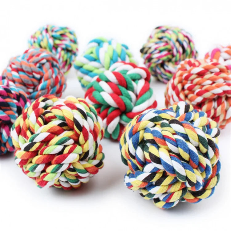 Manufacture Wholesale Custom Interactive Durable Dog Cotton Rope Chew Ball Toys