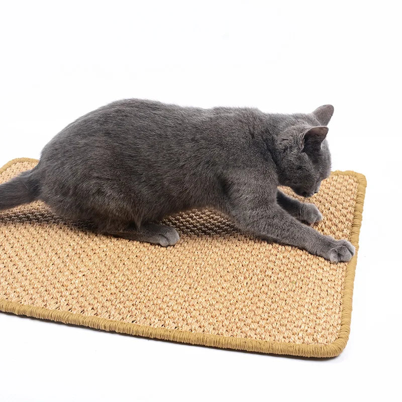 Sisal Cat Scratching Post with Eco-Friendly Mat Scratcher Board Pet Lounger Toy for Climbing and Litter Mat