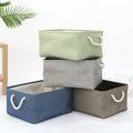 Fabric Storage Collection Rectangle Shelf Canvas Storage Bins Cheap Cosmetics Organization Basket