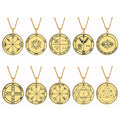 King Solomon Seal Talisman Amulet Jewelry Prosperity Manifest Love Pentacles Coin Medallion Stainless Steel Pendant Necklace