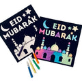 Wholesale Bulk Kids Decorations Ramadan Gift Black Customized Arts and Crafts Coloring Velvet Fuzzy Posters