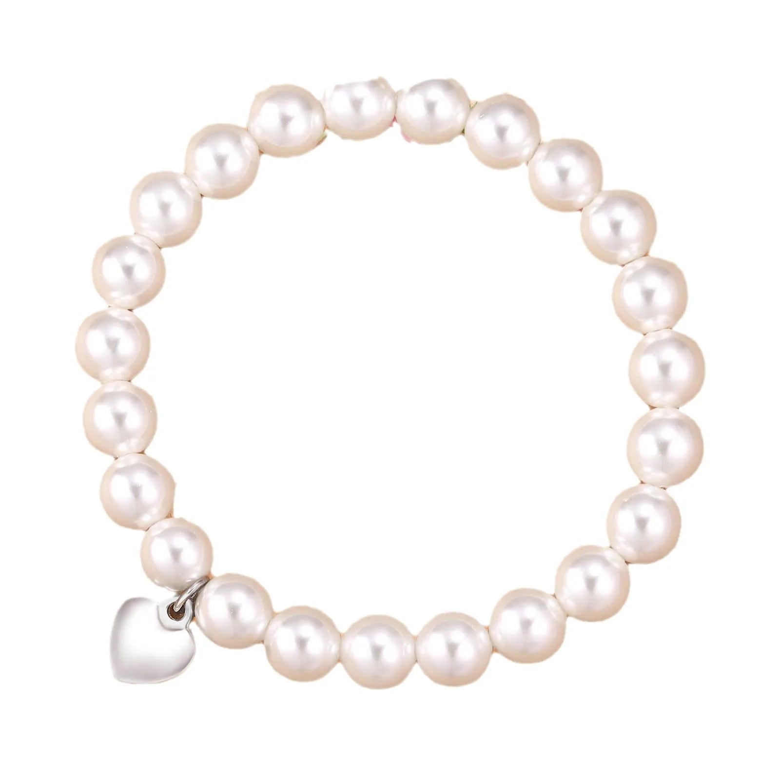 Fashion Adjustable 8 MM Pearl Beaded Mom Bracelet With Card Braided Pearl Heart Charm Bracelet 2025 Mother's Day Jewelry