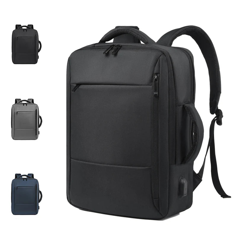 Factory Wholesale Men Business Travel Waterproof Computer Bag Custom Logo College Students 15.6 Inch School Laptop Backpack USB