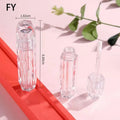 Wholesale Plastic Lip Gloss and Blush Tubes Clear Ribbed Empty Liquid Container for Cosmetics Crystal Lip Gloss Tubes