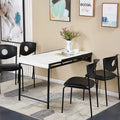 Apartment Furniture White Wooden Panel Iron Frame Wall Mounted Rack Folding Mini Flat Design Luxury Modern Dining Table