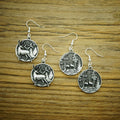 Christmas Natural Forest Deer Earrings for Women Animal Party Jewelry Gift