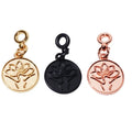 Handmade Custom Circle Logo Metal Hang Charm Round Shape Metal Embossed Name Tag Accessory for Jewelry Christian Religious Theme