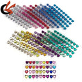 12mm Hearts Acrylic Stickers Decorative Stickers 3d Bling Crystal Diamond Rhinestone Gem Acrylic Sticker