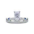 Daidan 925 Silver Ring Fine Jewelry Luxury Princess Crown Rectangle Zirconia Crown Ring