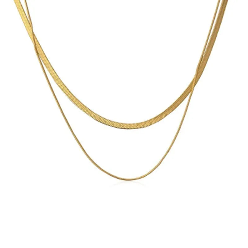 SSeeSY Wholesale Custom PVD 18k Gold Plated Stainless Steel Non Tarnish 1.5mm Snake Chain Thin Chain Necklace for Women