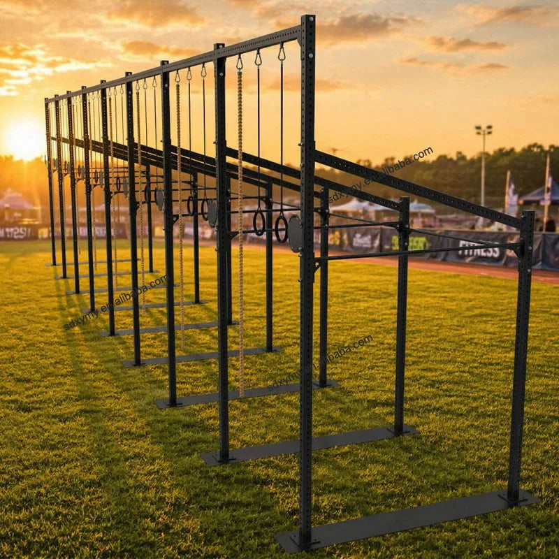 Commercial Gym Cross Training Fitness Gym Rig Rack 10 12 14 16 Lane Competition Builder Rig Multi Function Station