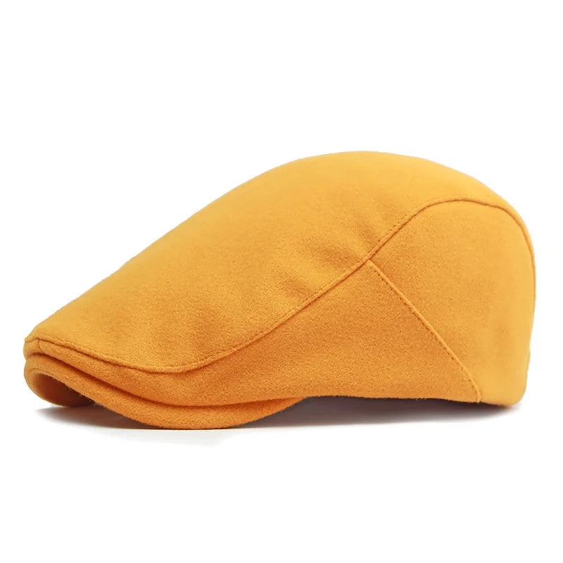 New Simple Retro Berets for Men and Women Autumn Winter Casual British Flat Top Ivy Hat