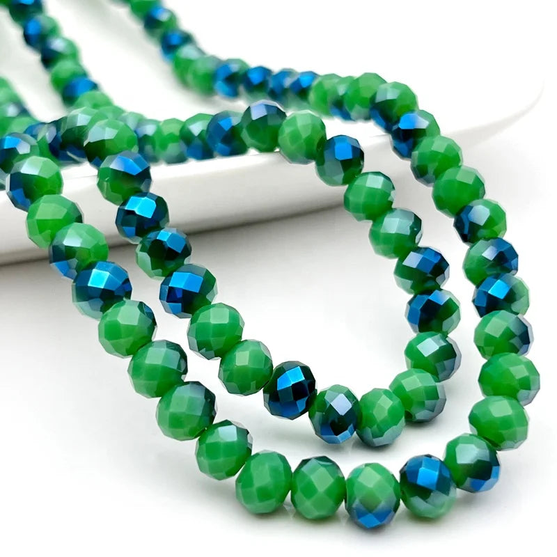 6MM Customized Color of Czech Facet Rondelle Glass Beads for Handbag Making DIY Jewelry Making China Origin