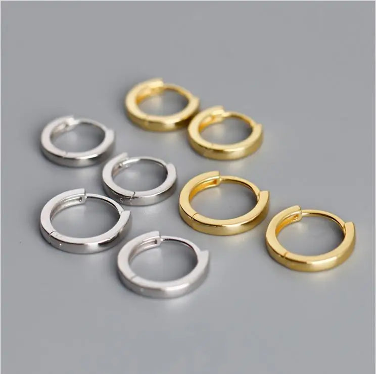 Minimalist Gold Huggies Earrings Dainty S925 Sterling Silver Hoop Earrings Gold Small Hoop Earrings