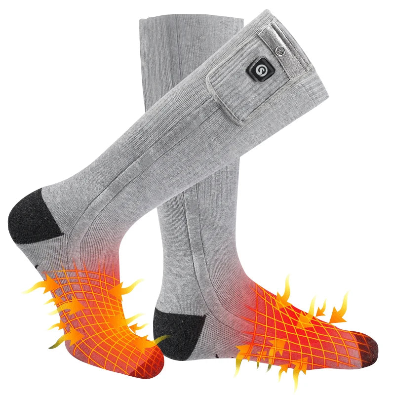 Outdoor Crew Knee Socks Self Heating Coolmax Sports Ski USB Rechargeable Heated Socks for Men Women