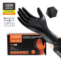 8mil Black Rubber Heavy Diamond Grip Disposable Industrial Working Gloves Nitrile Powder Free
