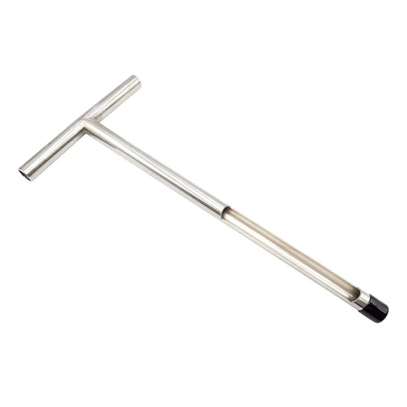 Stainless Steel Durable Soil Sampling Probe 20-Inch T-Style Handle for Plant Care Gardens Lawns Farms Golf Courses