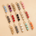 Factory Wholesale Gold Plated Multicolored Small Pearl Safety Pin /Brooch Pins Sweater/Collar/Dress/pants Fixed Buckle