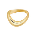 Latest 18K Gold Plated Stainless Steel Jewelry Camber Curved Twist Wave Finger Rings  for Women Accessories Ring R234212