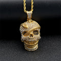 New Arrival 18k Gold Plated Stainless Steel Skull Pendant Necklace with Link Chain Men's Casual/Sporty Gift Party Charm Necklace