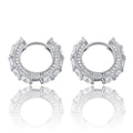 S925 Sterling Silver 18K Gold Plated Chunky Silver Hoop Earrings Jewelry