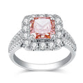MSR-1036 Custom Jewelry PT950 14k 18k White Gold Luxury Ring Lab Diamond Engagement Ring