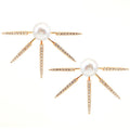 Unique Pearl Stud Earrings 925 Sterling Silver Gold Plated Wholesale Jewelry Diamond Cubic Zirconia Rhodium 18k Earring for Lady