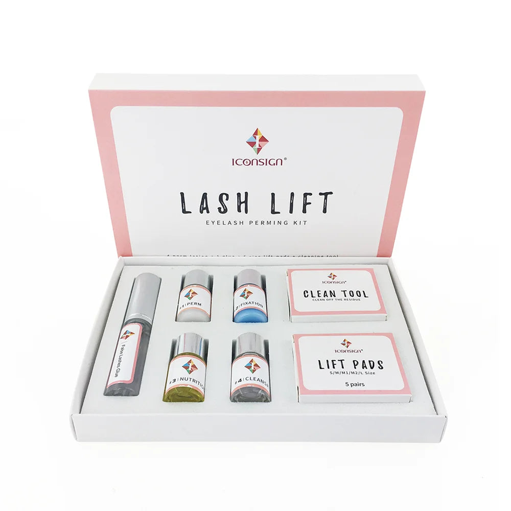 Silicone Pad and Cleaning Tool Eyelash Lift Perm Mini Kit and Four Perm Lotions Customize logo Lash Extension Lift