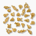 Stainless Steel Ocean Pendants Metal Shell Dolphin Scallop Beach Animal Charms Small Hole Pendant for Bracelets Jewelry Making