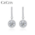 CZCITY Jewelry Moissanite Charm Accessories 2025 Woman Trendy Lady Earing for Girl Diamond Drop Earrings