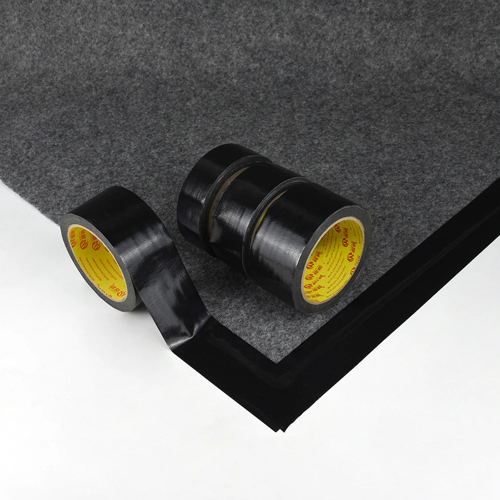 Hot Selling Waterproof PE 45mm 50m Black Adhesive Gaffer Duct Cloth Tape for Carton Sealing