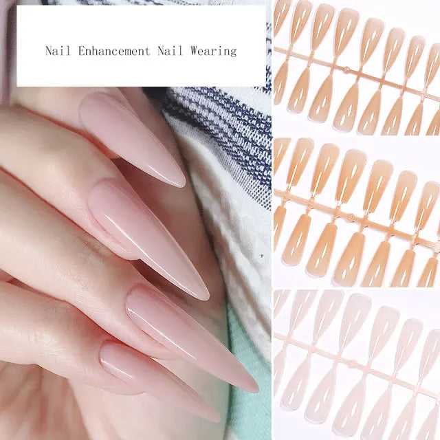 Ultra-Thin Transparent Nail Tips 240 Pieces Box Seamless Finish Artificial Gel Material Wearable Nail Patches for Fingers Full
