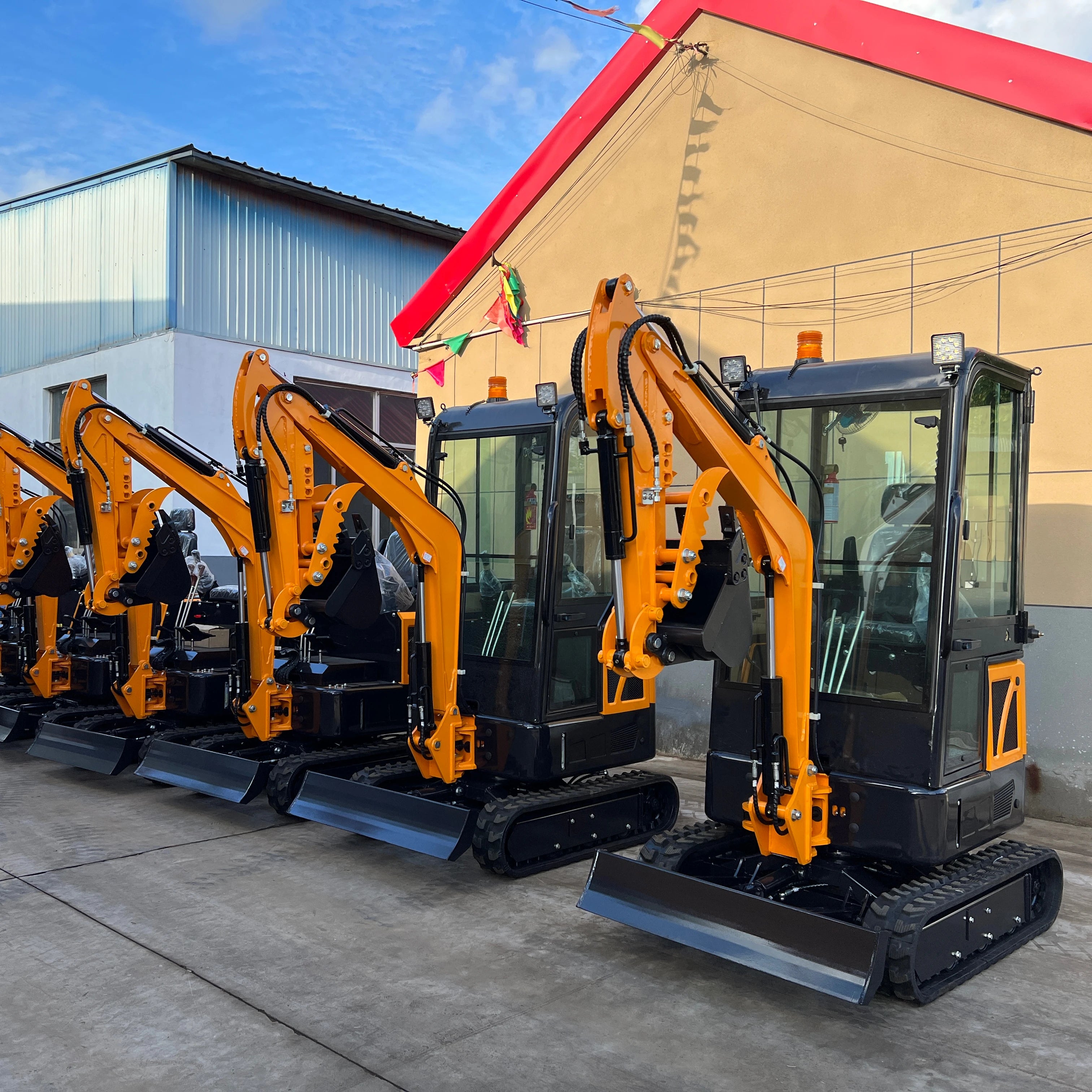 HUAYA Factory Outlet Small Digger 1.5 2 2.5 Ton 1500kg 2000kg 2500kg diesel Mini Excavator Dagger with EPA