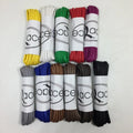 100% Cotton Braided Shoe Laces Waxed Premium Transparent Plastic Tips Customizable Length Printed Features Leather Shoes Maoyuan
