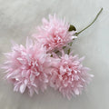 Multicolor-Pink Modern Style Artificial Flower Decoration Mariage 3 Flame Chrysanthemum Ball