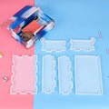 Hot Selling Custom DIY 3D Tray Square Shape Multifunctional Storage Box Cloud Coaster Epoxy Silicone Resin Molds