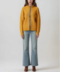 Prime Quality Drop Shipping 10pcs MOQ Long Sleeve Coat Women's Custom Zip Wool Knitted Sweater