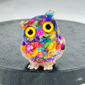 New Arrival Natural Crystal Resin Natural Stone Gravel Animal Resin Cute Owls for Gifts and Home Decoration