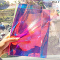 Wholesale 0.4mm Holographic PVC Clear Vinyl Custom Pattern Printed Sewable 0.5mm PVC Film Soft Stretch Hardness for Ties Wallets
