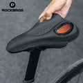 ROCKBROS Mountain Bicycle Saddle Bike Seat Cushion Cover Silicon Soft Bike Seat Cover Cushion Padded Bicycle Gel Saddle