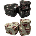 Nordic Style Print Pattern Set 3 Sets Heart-Shaped Gift & Flower Boxes Customizable Stock Paper Packaging Option