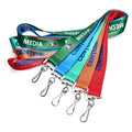 Custom Logo Satin Nylon Polyester Lanyard Designer Sublimated Printing Blank Neck ID Badge Card Holder Hook Anime Woven Lanyard