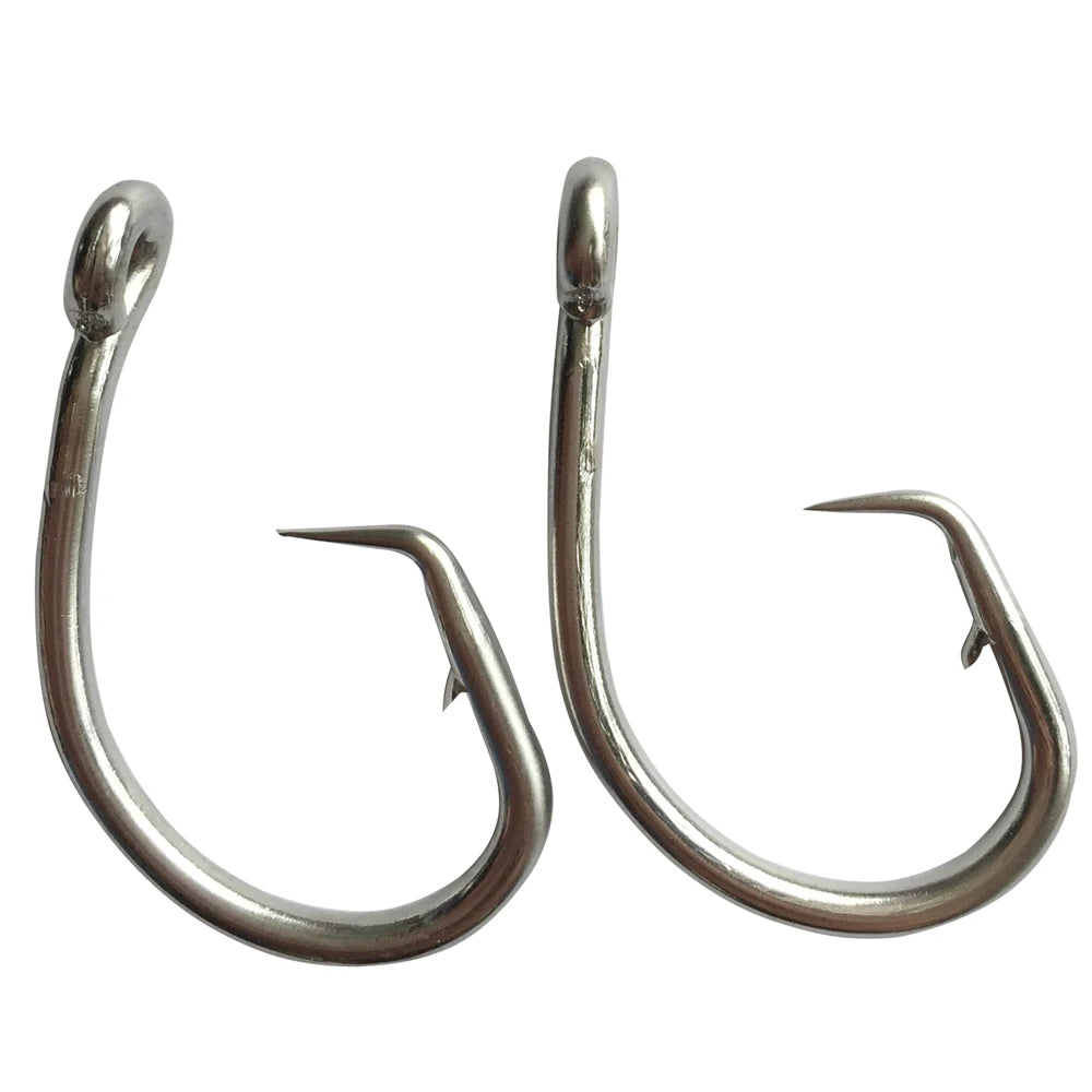 Wholesale Olecranon Shape Tuna Circle Fishing Hook With Barbed High Carbon Steel Hook Big Game Saltwater Hooks