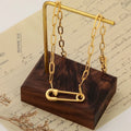 VIANRLA Stainless Steel Necklace Paper Clip Chain 18K Gold PVD Plated Fashion Jewelry Chain Free Laser Logo Drop Shipping