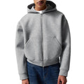 Essentials Custom Unisex Heavy Weight Blank Hoodies Manufacturers 500gsm Cropped Boxy French Terry Zip up Hoodie for Men