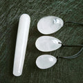 HZ Wholesale Women Pelvic Muscle Training Natural clear Quartz Yoni Eggs for 3 Sizes Gift Set