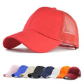 Summer Wholesale Sports Hats Baseball Cap Custom logo Mesh Trucher Hat Embroidery