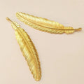 Metal Feather Bookmark  Gold Retro Craft Student Stationery Teacher Gift