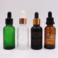Hot Sale Matte Black Frosted Clear Essential Oil Glass Dropper Bottles 5ml-100ml with Box Screen Printing